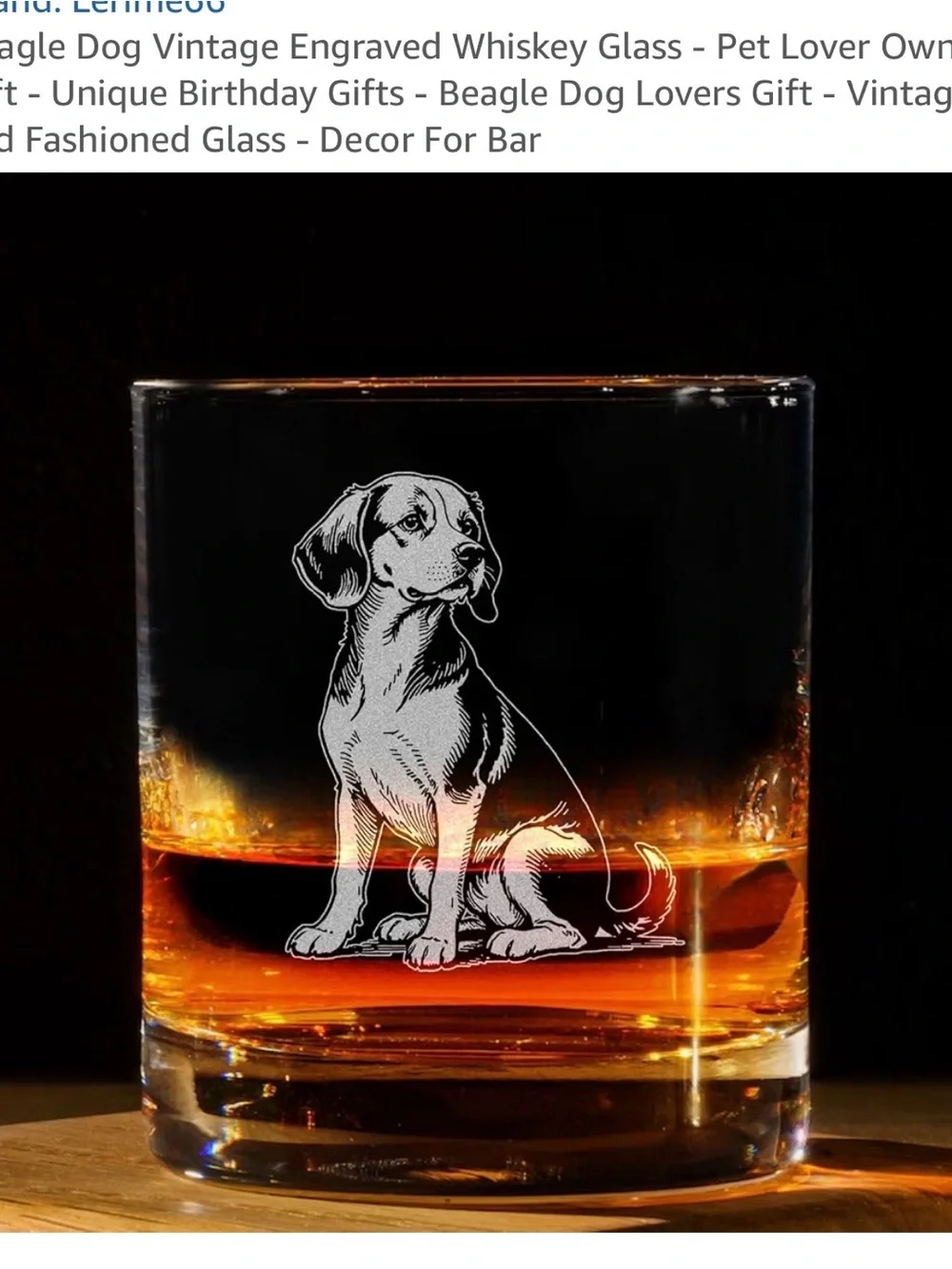 Dog Etched Glass Tumbler - Clear